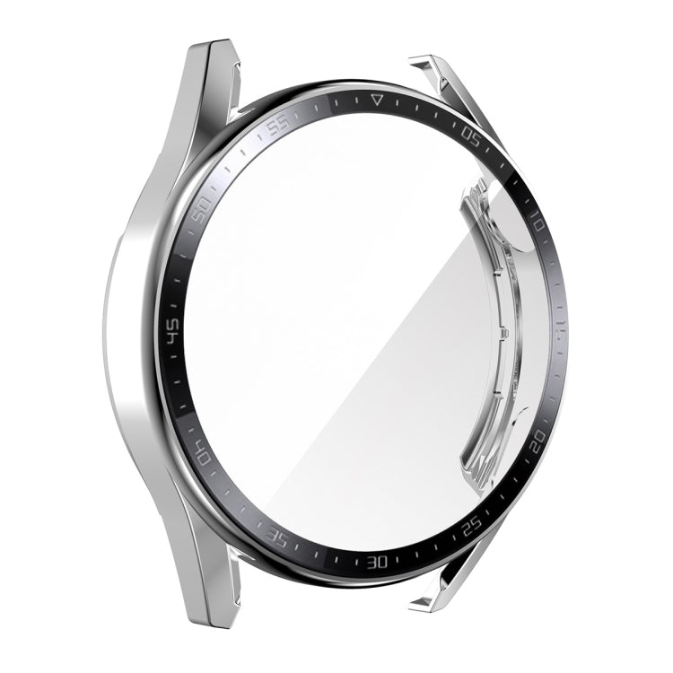 For Huawei Watch GT 3 46mm ENKAY PC Frame + Tempered Glass Protector Case With Scale(Silver) - free shipping - PMC TechLife - Order now!