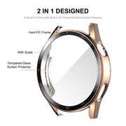 For Huawei Watch GT 3 46mm ENKAY PC Frame + Tempered Glass Protector Case With Scale(Black)