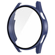 For Huawei Watch GT 3 46mm ENKAY Matte PC Frame + Tempered Glass Protector Case(Dark Blue) - Watch Cases by ENKAY