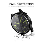 For Huawei Watch GT 3 46mm ENKAY Matte PC Frame + Tempered Glass Protector Case(Dark Blue) - Watch Cases by ENKAY