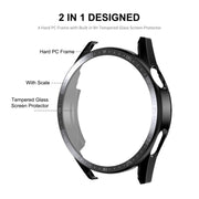 For Huawei Watch GT 3 46mm ENKAY Matte PC Frame + Tempered Glass Protector Case With Scale(Black)