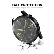 For Huawei Watch GT 3 46mm ENKAY Matte PC Frame + Tempered Glass Protector Case With Scale(Black)