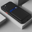 For Samsung Galaxy S22+ 5G Skin Feel Card Contrast Color Button TPU Phone Case(Black) - free shipping - PMC TechLife - Order now!