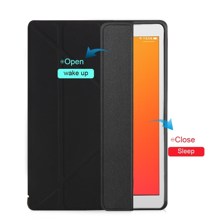Multi-folding TPU Back Flip Leather Smart Tablet Case for iPad Pro 12.9 inch 2015 / 2017(Black) - free shipping - PMC Jewellery - Order now!