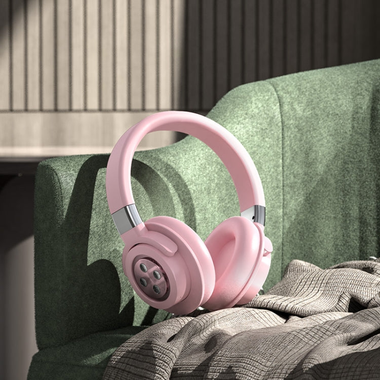 A51 USB Charging Wireless Bluetooth HIFI Stereo Headset with Mic(Pink) - Headset & Headphone by PMC TechLife | Online Shopping South Africa | PMC TechLife