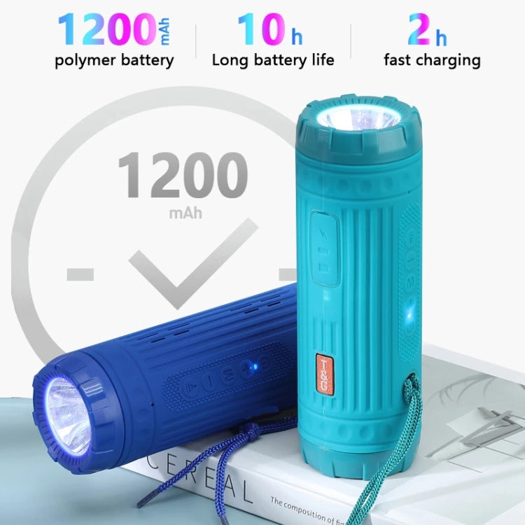 T&G TG312 LED Outdoor Portable Multifunctional Wireless Bluetooth Speaker(Peacock Blue) - Waterproof Speaker by T&G | Online Shopping South Africa | PMC TechLife | Buy Now Pay Later Mobicred
