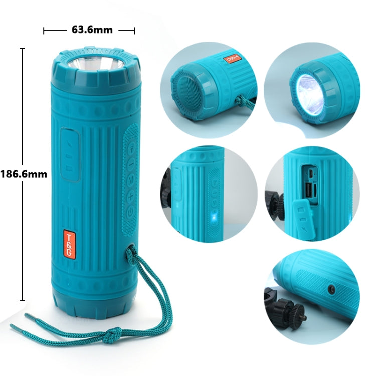 T&G TG312 LED Outdoor Portable Multifunctional Wireless Bluetooth Speaker(Peacock Blue) - Waterproof Speaker by T&G | Online Shopping South Africa | PMC TechLife | Buy Now Pay Later Mobicred