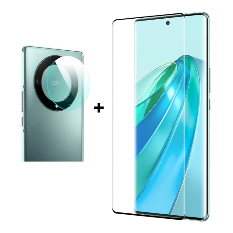 For Honor X9A / Magic5 Lite ENKAY 3D Hot Bending Edge Glue Tempered Glass Full Film with Lens Film - free shipping - PMC Jewellery - Order now!