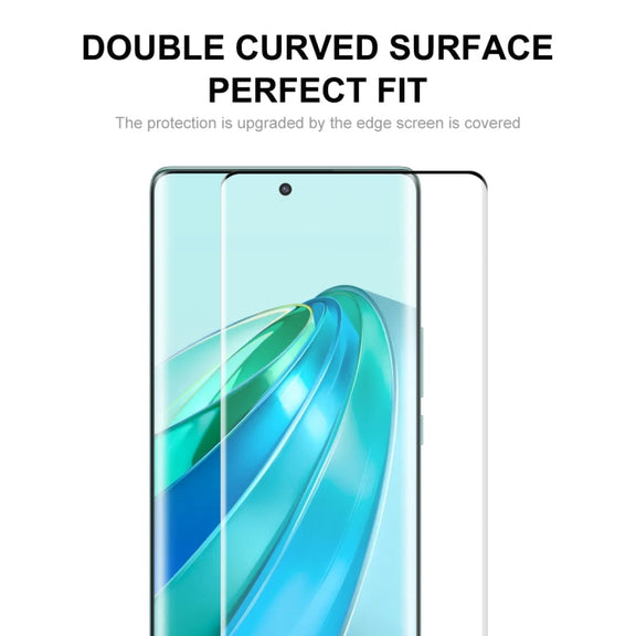 For Honor X9A / Magic5 Lite ENKAY 3D Hot Bending Edge Glue Tempered Glass Full Film with Lens Film
