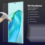 For Honor X9A / Magic5 Lite ENKAY 3D Hot Bending Edge Glue Tempered Glass Full Film with Lens Film