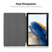 For Samsung Galaxy Tab A8 10.5 2021 ENKAY Custer Texture Leather Smart Tablet Case(Dark Green)
