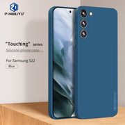 For Samsung Galaxy S22 5G PINWUYO Liquid Silicone TPU Phone Case(Blue)