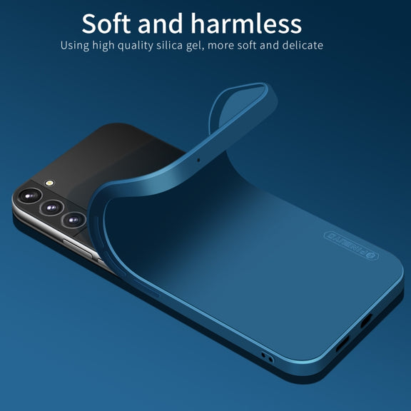 For Samsung Galaxy S22 5G PINWUYO Liquid Silicone TPU Phone Case(Blue)