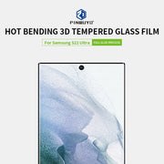 For Samsung Galaxy S22 Ultra 5G PINWUYO 9H 3D Hot Bending Tempered Glass Film(Black)