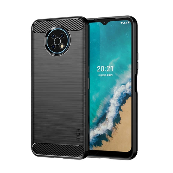 For Nokia G50 MOFI Gentleness Brushed Carbon Fiber Soft TPU Case(Black)