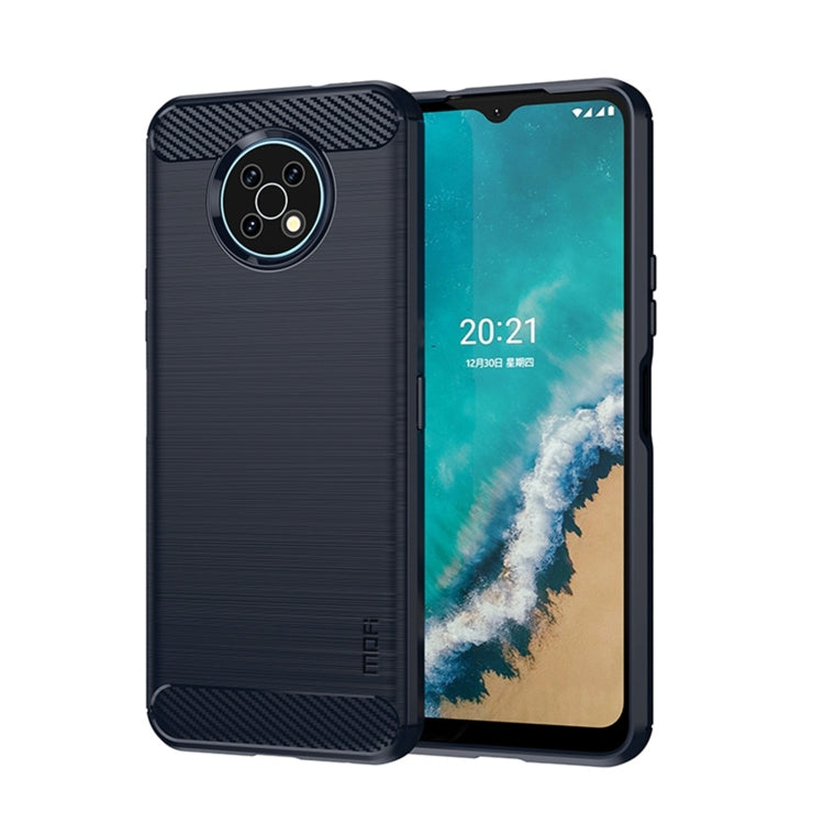 For Nokia G50 MOFI Gentleness Brushed Carbon Fiber Soft TPU Case(Blue) - free shipping - PMC TechLife - Order now!