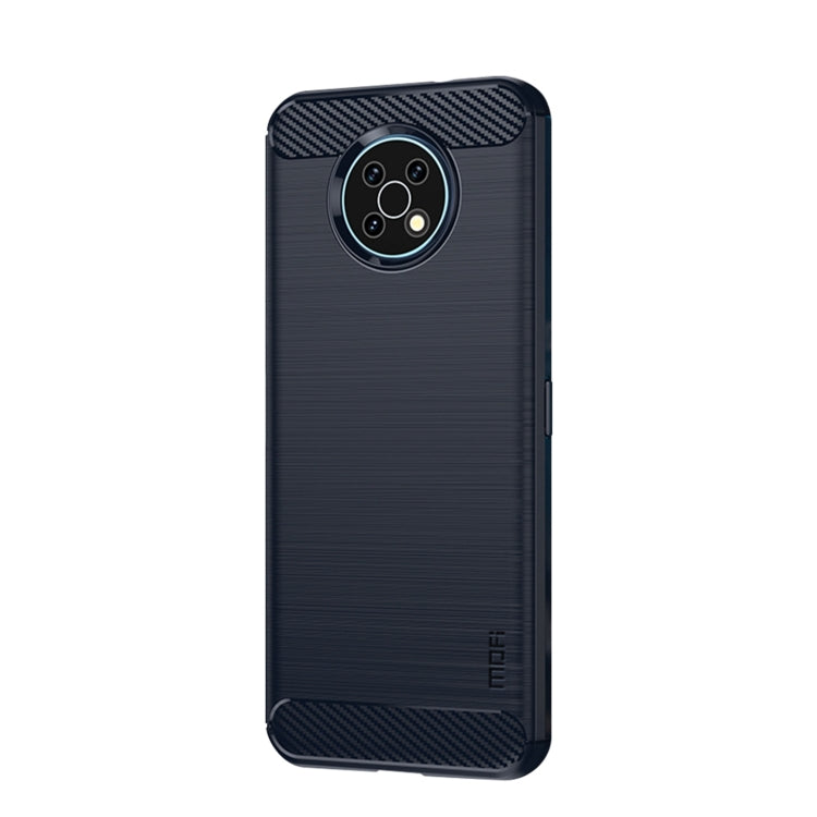 For Nokia G50 MOFI Gentleness Brushed Carbon Fiber Soft TPU Case(Blue)