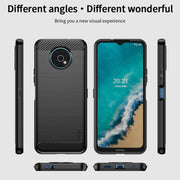 For Nokia G50 MOFI Gentleness Brushed Carbon Fiber Soft TPU Case(Blue)
