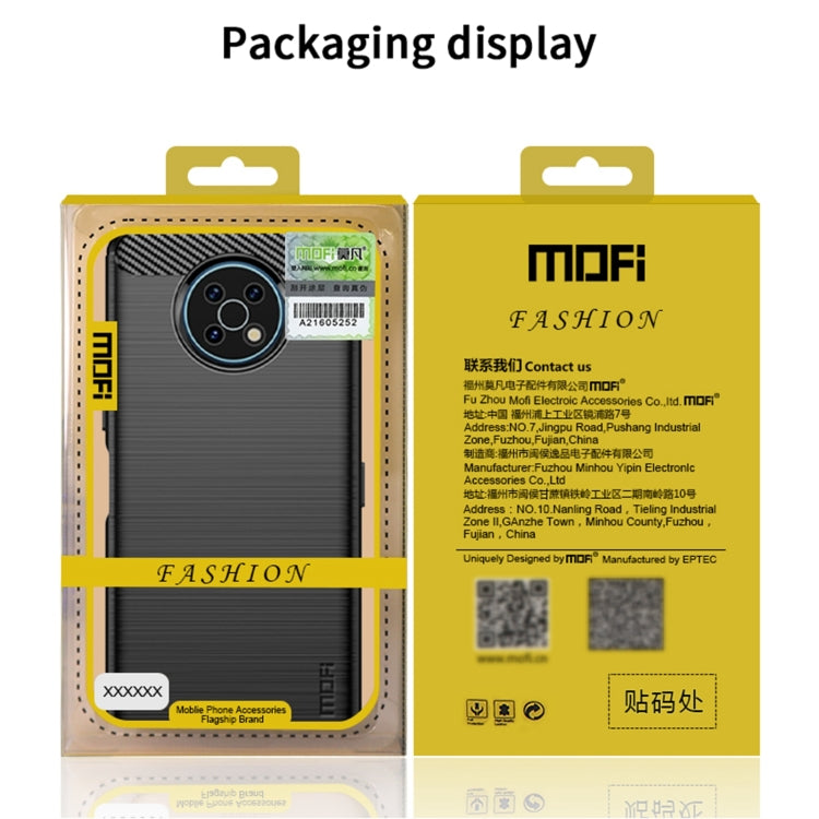 For Nokia G50 MOFI Gentleness Brushed Carbon Fiber Soft TPU Case(Blue)