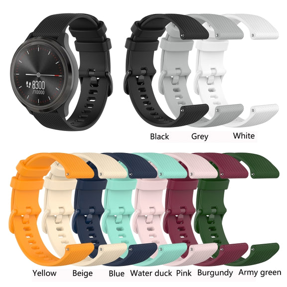 Compatible with Garmin Vivomove 3 Small Lattice Silicone Watch Band(Gray)