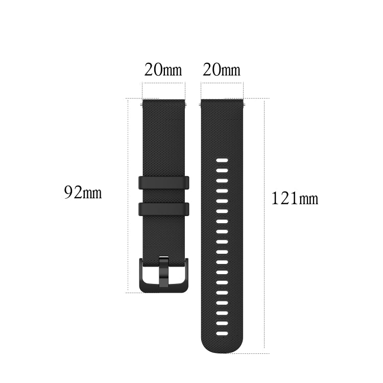 Compatible with Garmin Vivoactive 3 Music Small Lattice Silicone Watch Band(Burgundy)