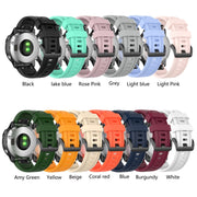 Compatible with Garmin Fenix 6S Pro Pure Color Silicone Watch Band(Beige)
