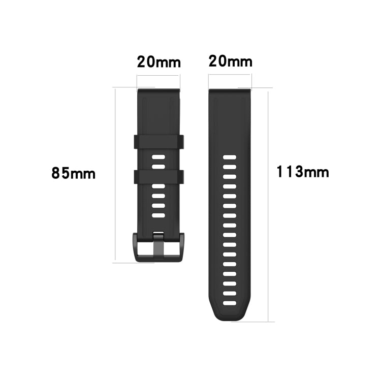 Compatible with Garmin Fenix 6S Pro Pure Color Silicone Watch Band(Beige)