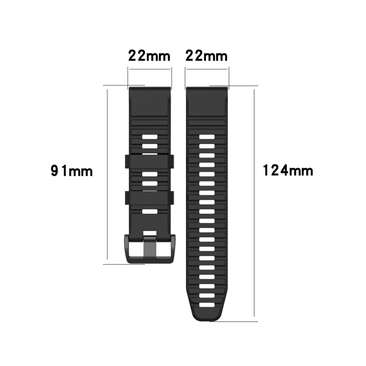 Compatible with Garmin Approach s60 Silicone Watch Band(Black) - Watch Bands by PMC Jewellery | Online Shopping South Africa | PMC Jewellery | Buy Now Pay Later Mobicred