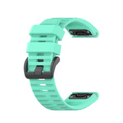 Compatible with Garmin Fenix 7X 26mm Silicone Watch Band(Lake blue)