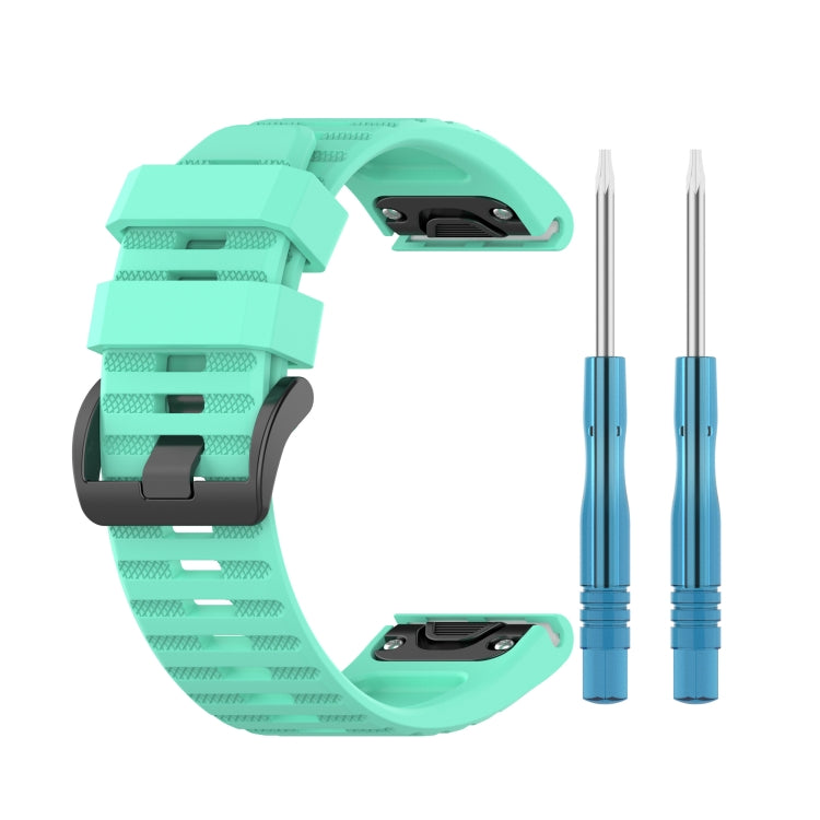 Compatible with Garmin Fenix 7X 26mm Silicone Watch Band(Lake blue) - Watch Bands by PMC TechLife | Online Shopping South Africa | PMC TechLife | Buy Now Pay Later Mobicred