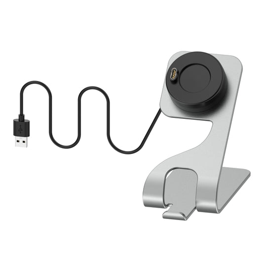 For Garmin Vivoactive 4 Rotatable Magnetic Metal Charging Base(Gray) - Charger by PMC Jewellery | Online Shopping South Africa | PMC Jewellery | Buy Now Pay Later Mobicred