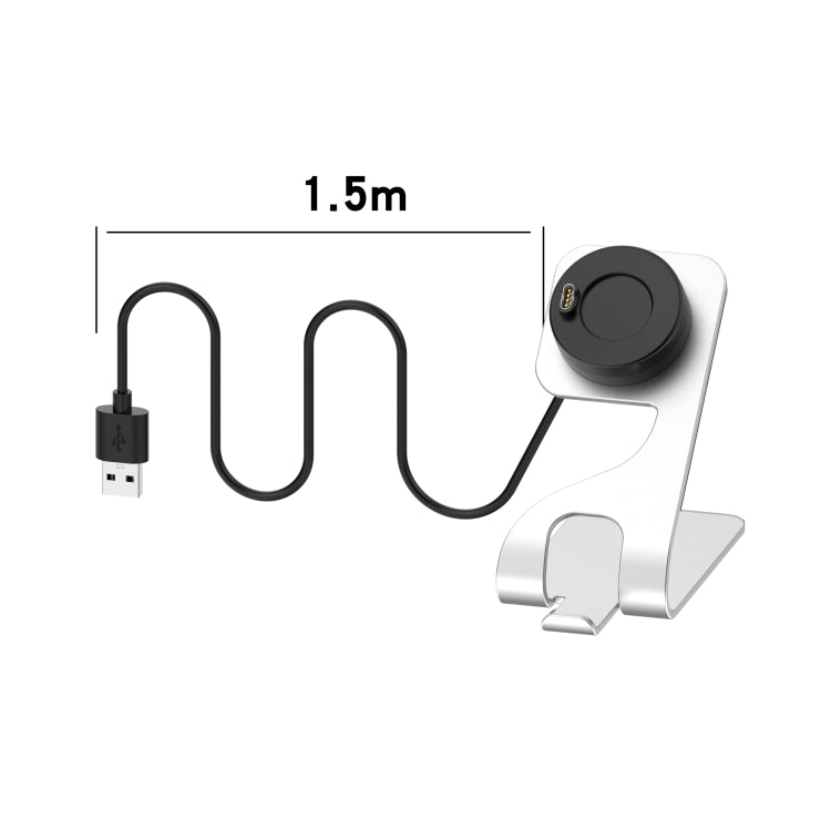 For Garmin Vivoactive 4 Rotatable Magnetic Metal Charging Base(Gray) - Charger by PMC Jewellery | Online Shopping South Africa | PMC Jewellery | Buy Now Pay Later Mobicred