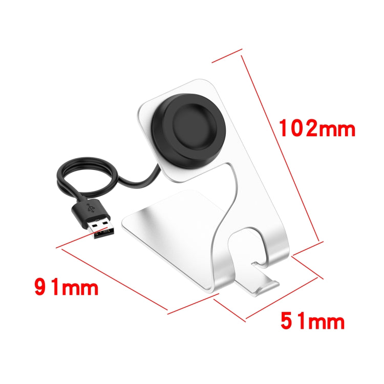 For Huawei Watch GT Runner Rotatable Magnetic Metal Charging Base(Gray)
