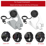 For Huawei Watch GT Runner Rotatable Magnetic Metal Charging Base(Gray)