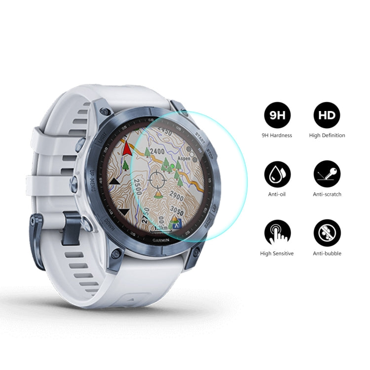 5 PCS Compatible with Garmin Fenix 7 ENKAY 0.2mm 9H Tempered Glass Screen Protector Watch Film