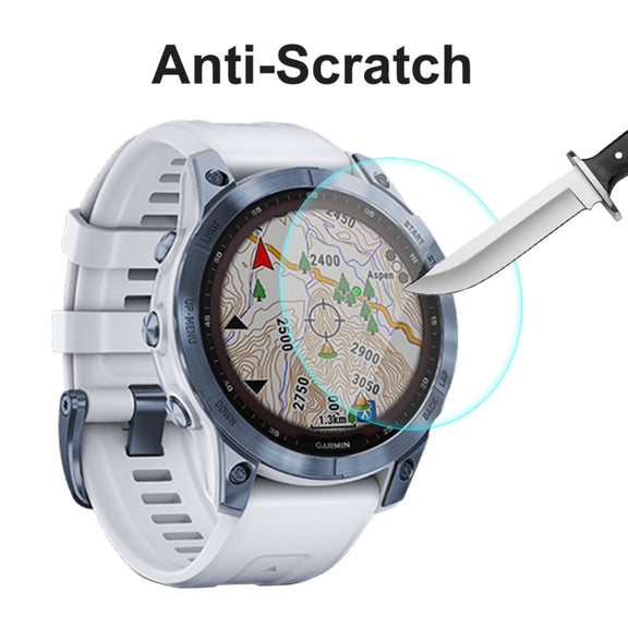 5 PCS Compatible with Garmin Fenix 7 ENKAY 0.2mm 9H Tempered Glass Screen Protector Watch Film