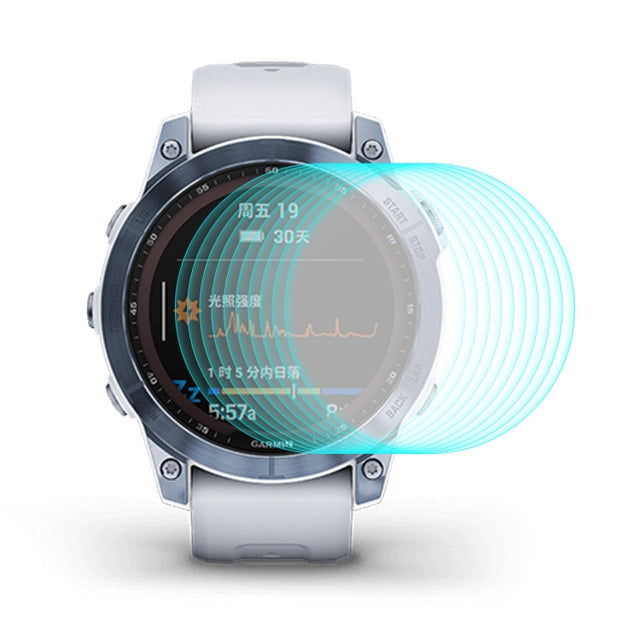 10 PCS Compatible with Garmin Fenix 7X ENKAY 0.2mm 9H Tempered Glass Screen Protector Watch Film