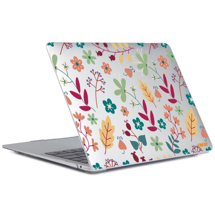 ENKAY Flower Series Pattern Laotop Protective Crystal Case For MacBook Pro 13.3 inch A1706 / A1708 / A1989 / A2159(Spring) - MacBook Pro Cases by ENKAY | Online Shopping South Africa | PMC TechLife | Buy Now Pay Later Mobicred