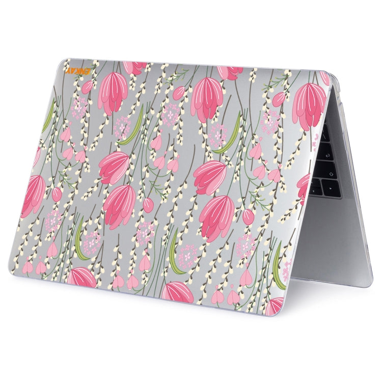 ENKAY Flower Series Pattern Laotop Protective Crystal Case For MacBook Pro 13.3 inch A1706 / A1708 / A1989 / A2159(Tulips) - MacBook Pro Cases by ENKAY | Online Shopping South Africa | PMC TechLife