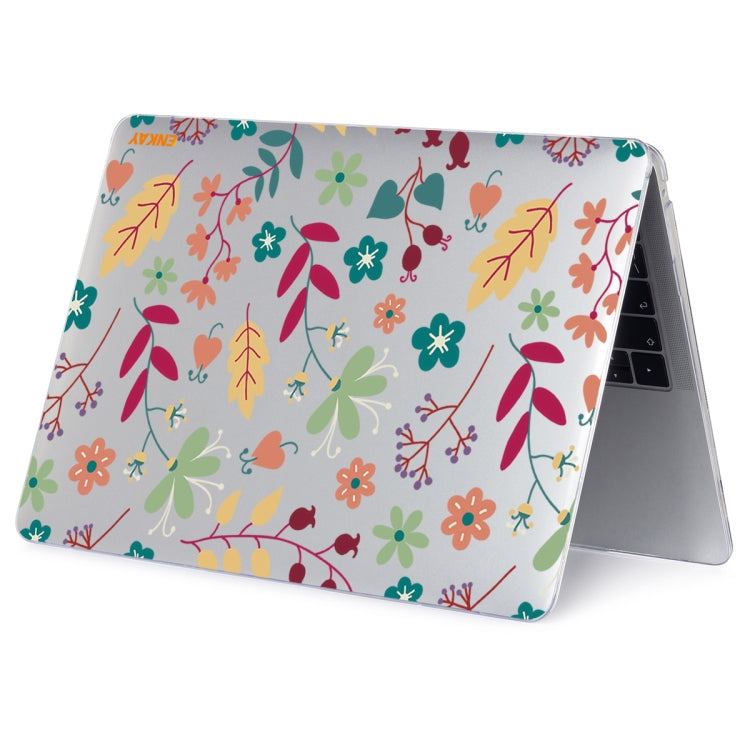 ENKAY Flower Series Pattern Laotop Protective Crystal Case For MacBook Air 13.3 inch A1932 / A2179 / A2337(Spring)