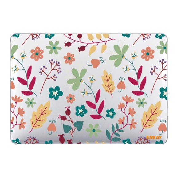 ENKAY Flower Series Pattern Laotop Protective Crystal Case For MacBook Air 13.3 inch A1932 / A2179 / A2337(Spring)