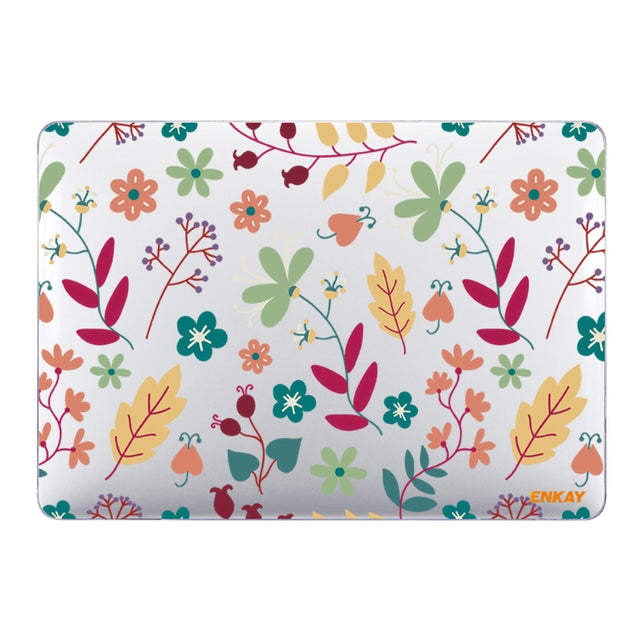 ENKAY Flower Series Pattern Laotop Protective Crystal Case For MacBook Air 13.3 inch A1932 / A2179 / A2337(Spring)