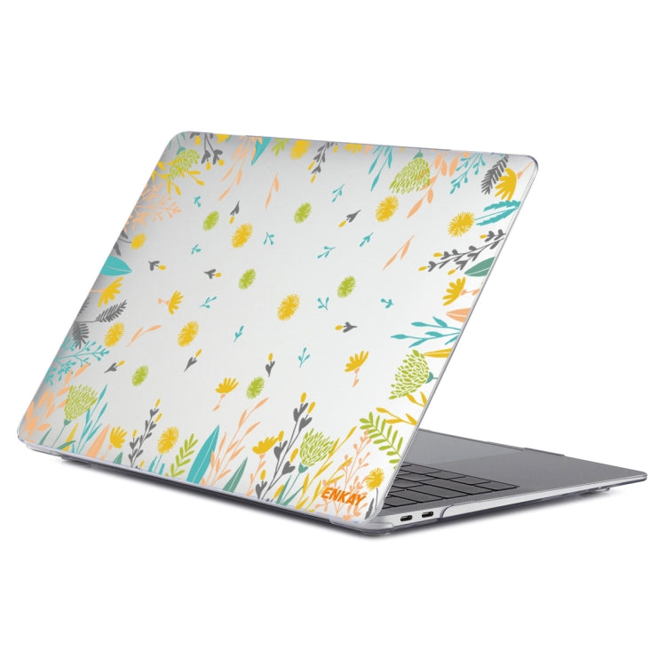 ENKAY Flower Series Pattern Laotop Protective Crystal Case For MacBook Pro 13.3 inch A2251 / A2289 / A2338 2020(Dandelion) - MacBook Pro Cases by ENKAY | Online Shopping South Africa | PMC TechLife
