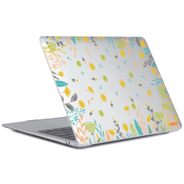 ENKAY Flower Series Pattern Laotop Protective Crystal Case For MacBook Pro 14.2 inch A2442 (2021)(Dandelion)