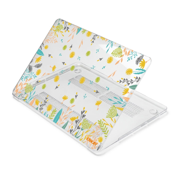 ENKAY Flower Series Pattern Laotop Protective Crystal Case For MacBook Pro 14.2 inch A2442 (2021)(Dandelion) - MacBook Pro Cases by ENKAY | Online Shopping South Africa | PMC TechLife