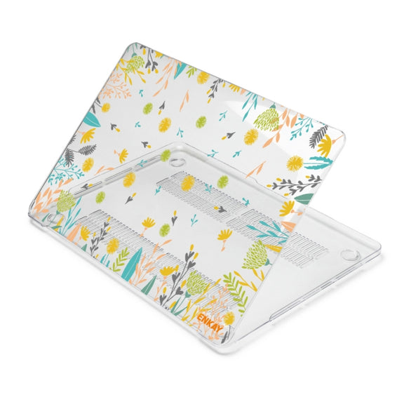 ENKAY Flower Series Pattern Laotop Protective Crystal Case For MacBook Pro 14.2 inch A2442 (2021)(Dandelion)