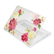 ENKAY Flower Series Pattern Laotop Protective Crystal Case For MacBook Pro 14.2 inch A2442 (2021)(Paeonia)