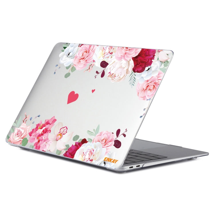 ENKAY Flower Series Pattern Laotop Protective Crystal Case For MacBook Pro 15.4 inch A1707 / A1990(Peony) - free shipping - PMC TechLife - Order now!