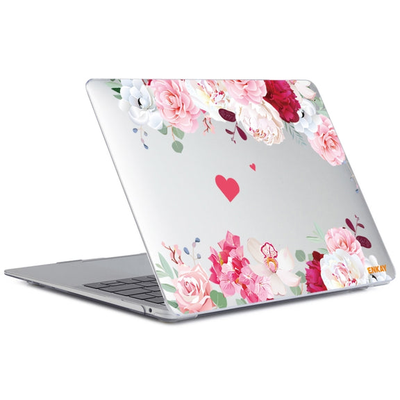ENKAY Flower Series Pattern Laotop Protective Crystal Case For MacBook Pro 15.4 inch A1707 / A1990(Peony)