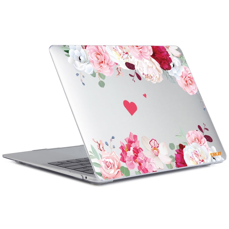 ENKAY Flower Series Pattern Laotop Protective Crystal Case For MacBook Pro 15.4 inch A1707 / A1990(Peony)